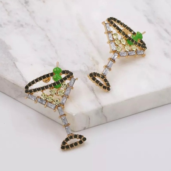 Crystal Martini Earrings - Picture 6 of 8